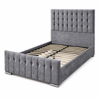 Tufted Velvet Platform Bed Frame