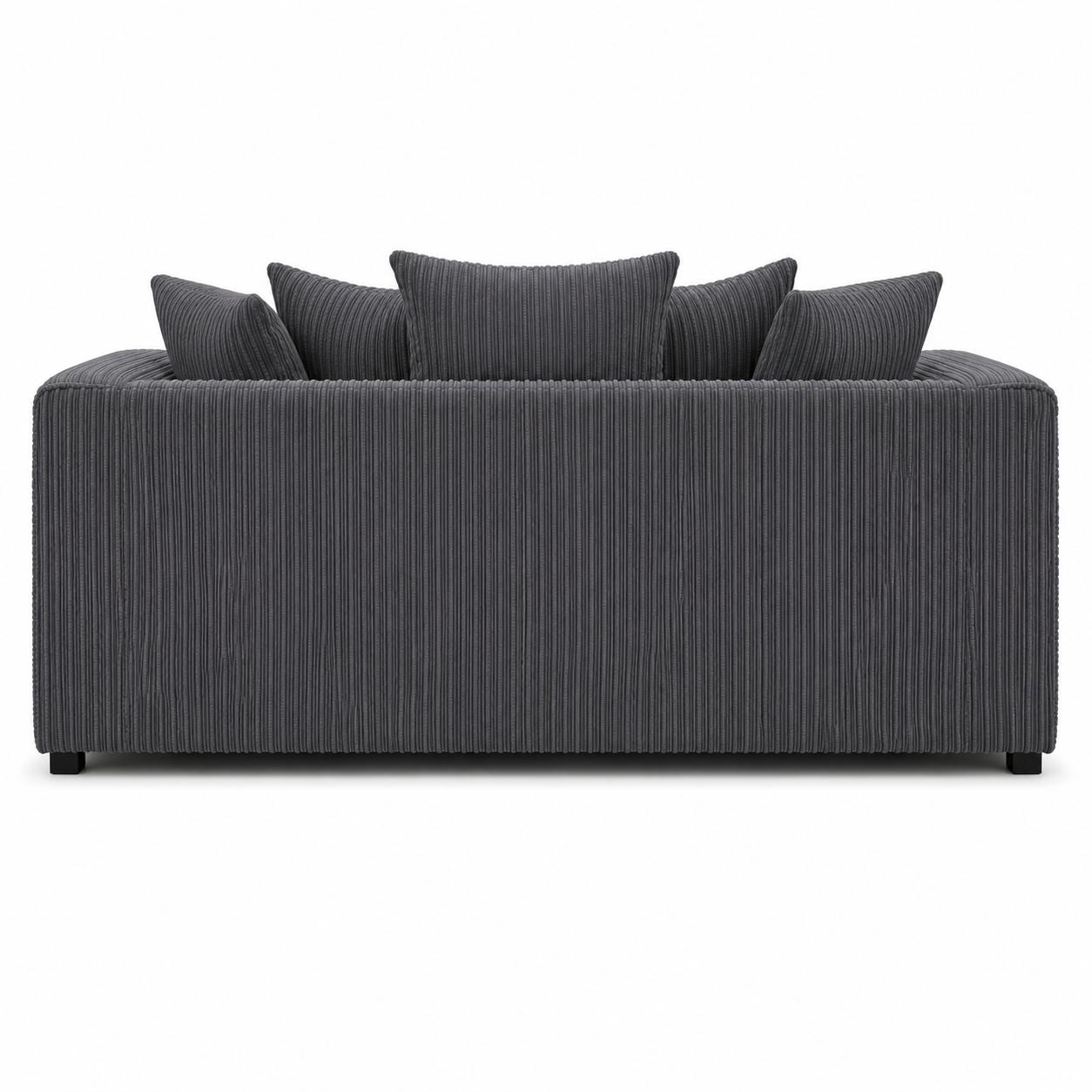 Corduroy 3-Seater Sofa With Plush Cushions