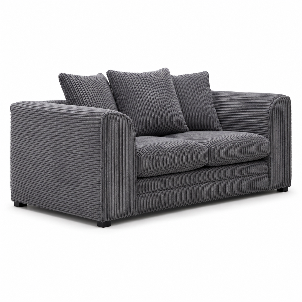 Corduroy Loveseat Sofa With Plush Cushions
