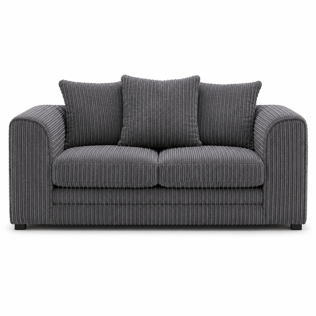 Corduroy Loveseat Sofa With Plush Cushions