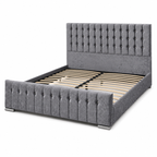 Tufted Velvet Platform Bed Frame