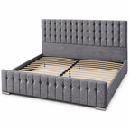Tufted Velvet Platform Bed Frame