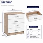 Modern 4-Drawer Chest Cabinet