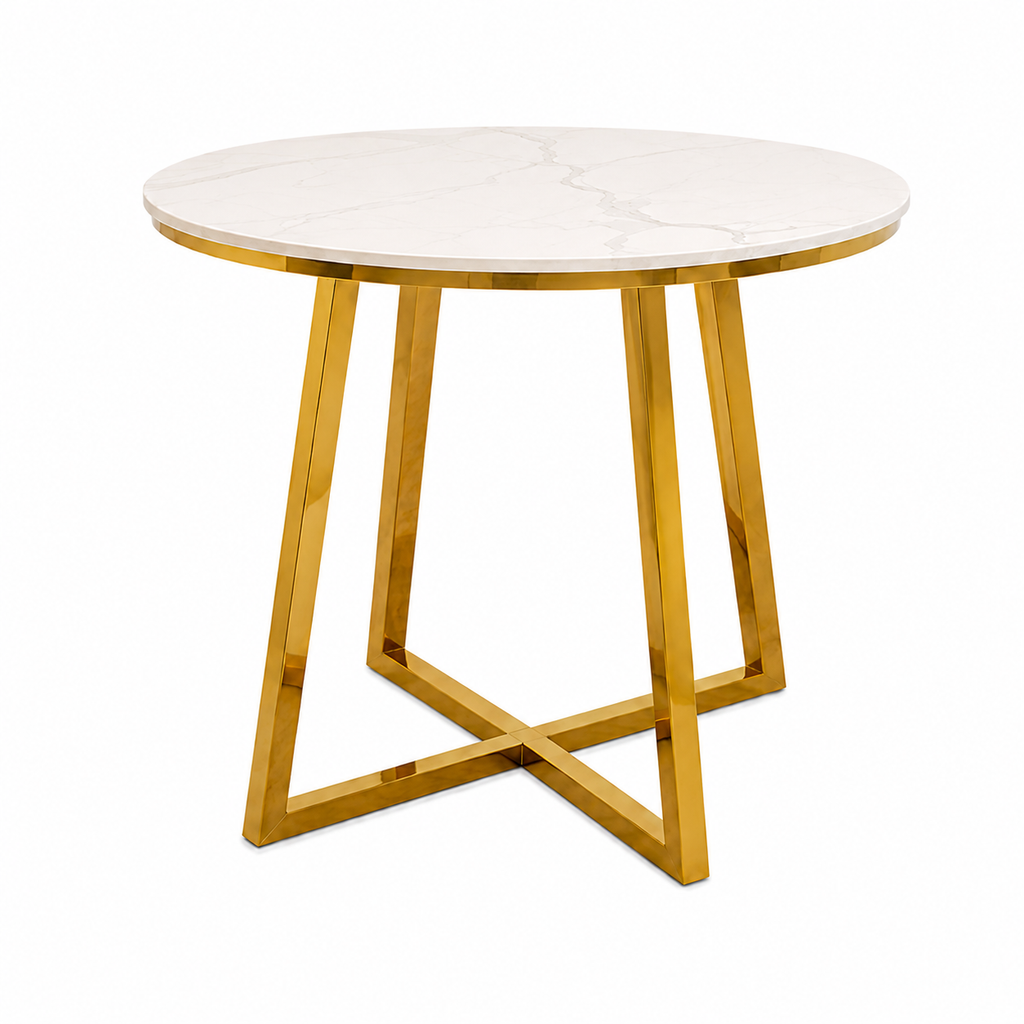 Round Dining Table With Marble Top
