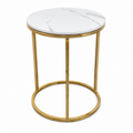 Round End Table With Marble Top