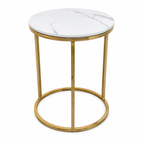 Round End Table With Marble Top