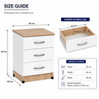 Modern 3-Drawer Bedside Cabinet